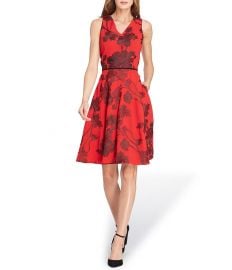 Embroidered Fit And Flare Dress by Tahari ASL at Dillards