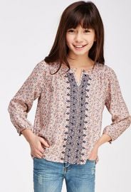 Embroidered Floral Peasant Top Kids  Forever 21 girls - 2052287874 at Forever 21