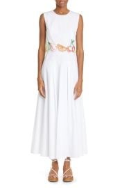 Embroidered Fruit Pleated Popover Dress at Nordstrom