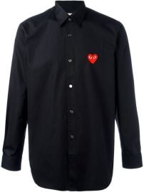 Embroidered Heart Shirt by Comme Des Garcons Play at Farfetch