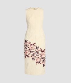 Embroidered Jacquard Midi Dress Erdemcom ERDEM at Erdem
