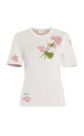 Embroidered Knit Jacquard Top By Erdem at Moda Operandi