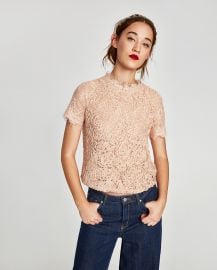 Embroidered Lace Top by Zara at Zara