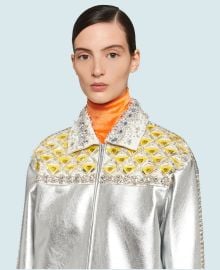 Embroidered Nappa Leather Coat by Miu Miu at Miu Miu