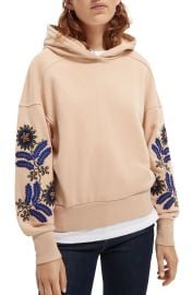 Embroidered Organic Cotton Blend Oversize Hoodie at Nordstrom