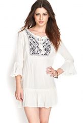 Embroidered Peasant Dress at Forever 21