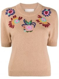 Embroidered Short-Sleeved Jumper by LA Doublej at Farfetch