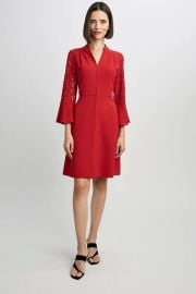  Embroidered Sleeve Dress at Elie Tahari