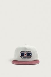 Embroidered Slogan Cap at Zara