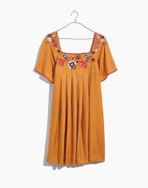 Embroidered Square-Neck Mini Dress at Madewell