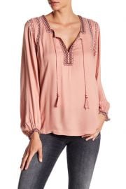 Embroidered Tassel Blouse by Lucky Brand at Nordstrom Rack