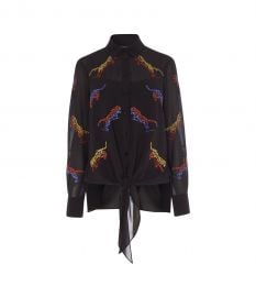 Embroidered Tiger Blouse at Karen Millen