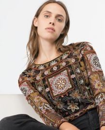 Embroidered Top at Zara