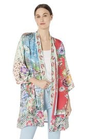 Embroidered Trim Kimono by Johnny Was at Amazon