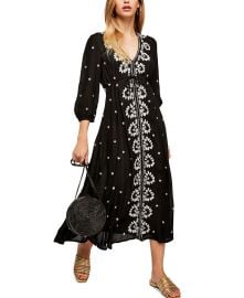 Embroidered V Maxi Dress at Macys