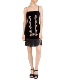 Embroidered Velvet DressThe Kooples at Bloomingdales