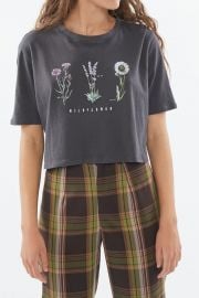 Embroidered Wildflower Cropped Top at Urban Outfitters