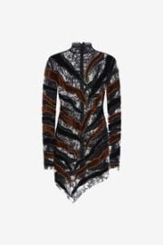 Embroidered dress with inserts Brown Sale Roberto Cavalli US at Roberto Cavalli