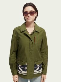 Embroidered field jacket Inbetween Jackets Ladies Clothing at Scotch Soda at Scotch & Soda