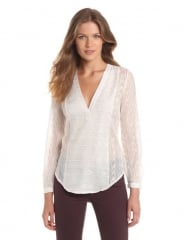 Embroidered henley by Cynthia Vincent at Amazon