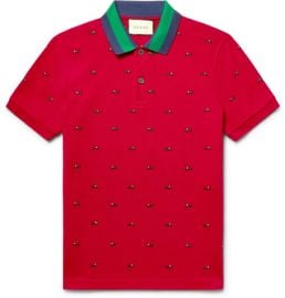 Embroidered polo by Gucci at Mr Porter