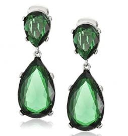 Emerald-Color Teardrop Earrings by Kenneth Jay Lane at Amazon