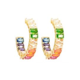 Emerald Rainbow Hoops by Ragen  at Ragen 