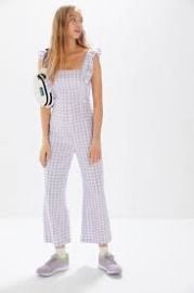 Emerson Gingham Ruffle Jumpsuit at Urban Outfitters