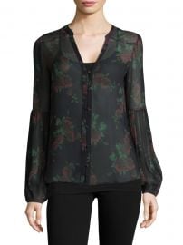 Emilia Floral-Print Silk Blouse at Saks Off 5th