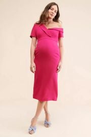 Emilia George Maternity Lauren Off The Shoulder Dress at Anthropologie