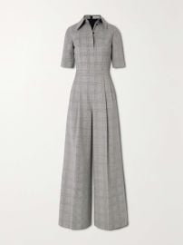 Emilia Wickstead Elas Prince of Wales checked wool jumpsuit at Net a Porter