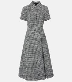 Emilia Wickstead Jody Boucl Tweed Cockail Dress at Mytheresa