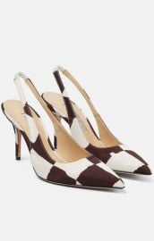 Emilia Wickstead Paloma printed slingback pumps at Mytheresa