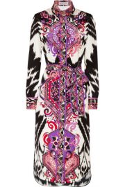 Emilio Pucci - Printed silk-crepe midi dress at Net A Porter