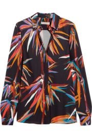 Emilio Pucci   Printed stretch-jersey shirt at Net A Porter