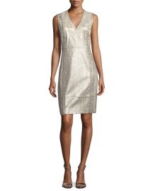 Emily Metallic Lace-Up Dress at Bergdorf Goodman