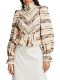 Emina Highneck Peplum Blouse at Saks Fifth Avenue