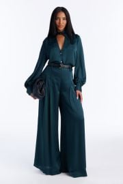 Emma Satin Pinstripe Pant Set Fashion Nova at Fashion Nova