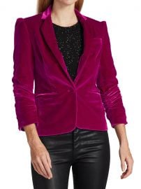 Emma Stretch Velvet Blazer at Saks Fifth Avenue