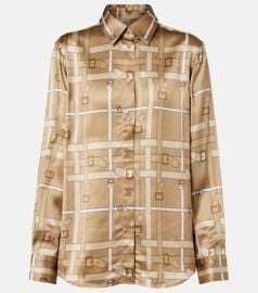 Emma printed satin shirt at Mytheresa