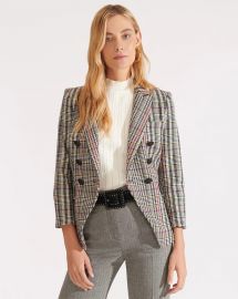 Empire Houndstooth Dickey Jacket  at Veronica Beard