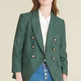 Empire Jacket in Forest Green at Veronica Beard