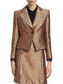 Emporio Armani - One-Button Animal Jacquard Jacket at Saks Fifth Avenue