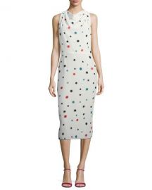 Emporio Armani Cosmic-Dot Racerback Sheath Midi Dress   Neiman at Neiman Marcus