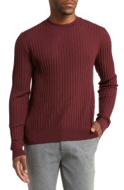 Emporio Armani Crewneck Virgin Wool Rib Sweater at Nordstrom