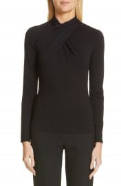 Emporio Armani Drape Neck Jersey Top   Nordstrom at Nordstrom