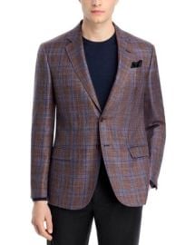 Emporio Armani G Line Regular Fit Two Tone Plaid Jacket Bloomingdalex27s Men at Bloomingdales