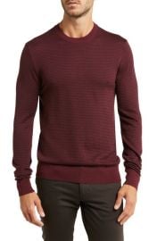 Emporio Armani Mens Micro Pattern Wool Crewneck Sweater at Nordstrom