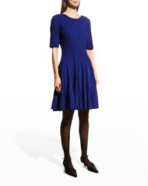 Emporio Armani Ottoman Knit Rib Dress at Neiman Marcus