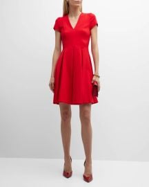 Emporio Armani Paneled Fit And Flare Minidress at Neiman Marcus